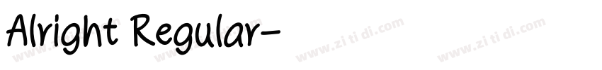 Alright Regular字体转换 Alright Regular字体转换
